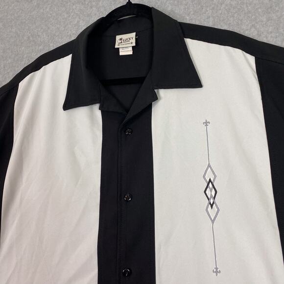 Lucky Paradise Clothing Mens XXL Bowling Shirt Camp Collar Made in USA 2XL - Picture 2 of 7
